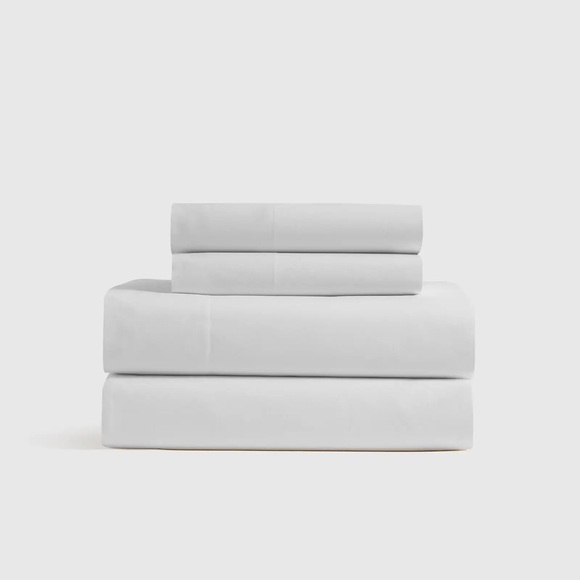 QUINCE Classic Organic Percale Sheet Set King White 6151